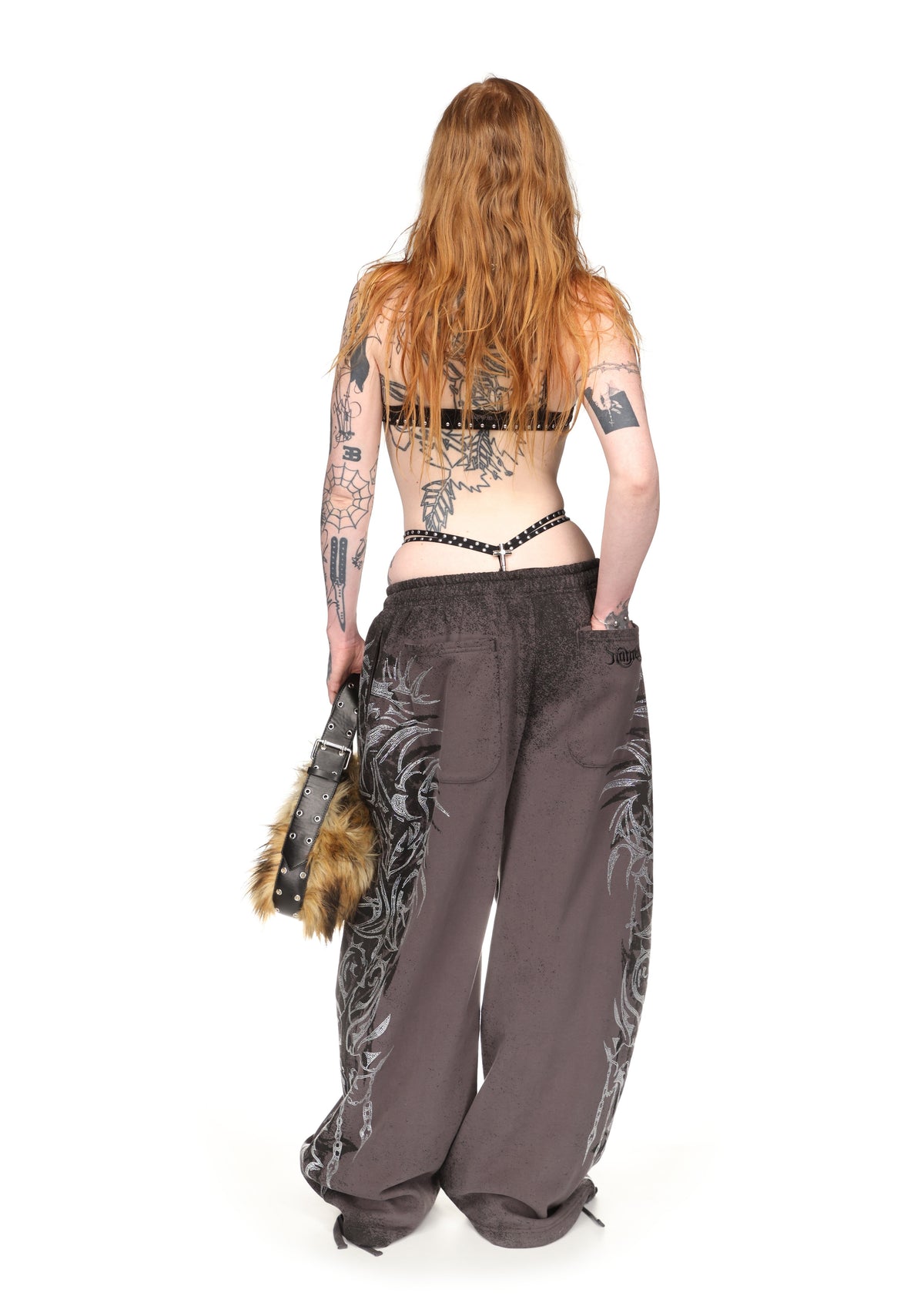 ENEMY STUDDED BALCONETTE BRA BLACK