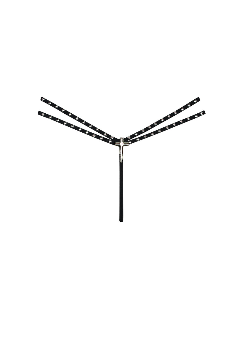 ENEMY STUDDED G-STRING BLACK