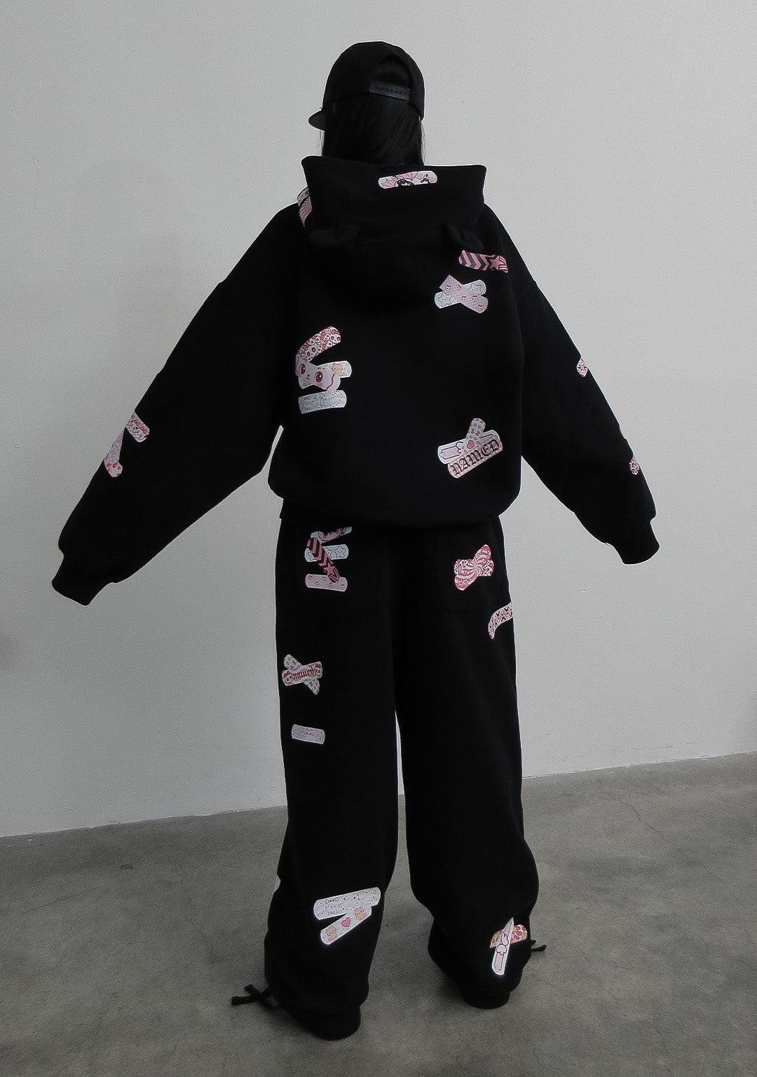 Stitch Teddy Oversized Sweatpants Black – NAMED COLLECTIVE®