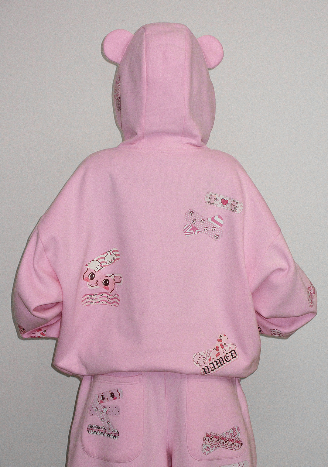 Stitch Teddy Zip Hoodie Baby Pink – NAMED COLLECTIVE®