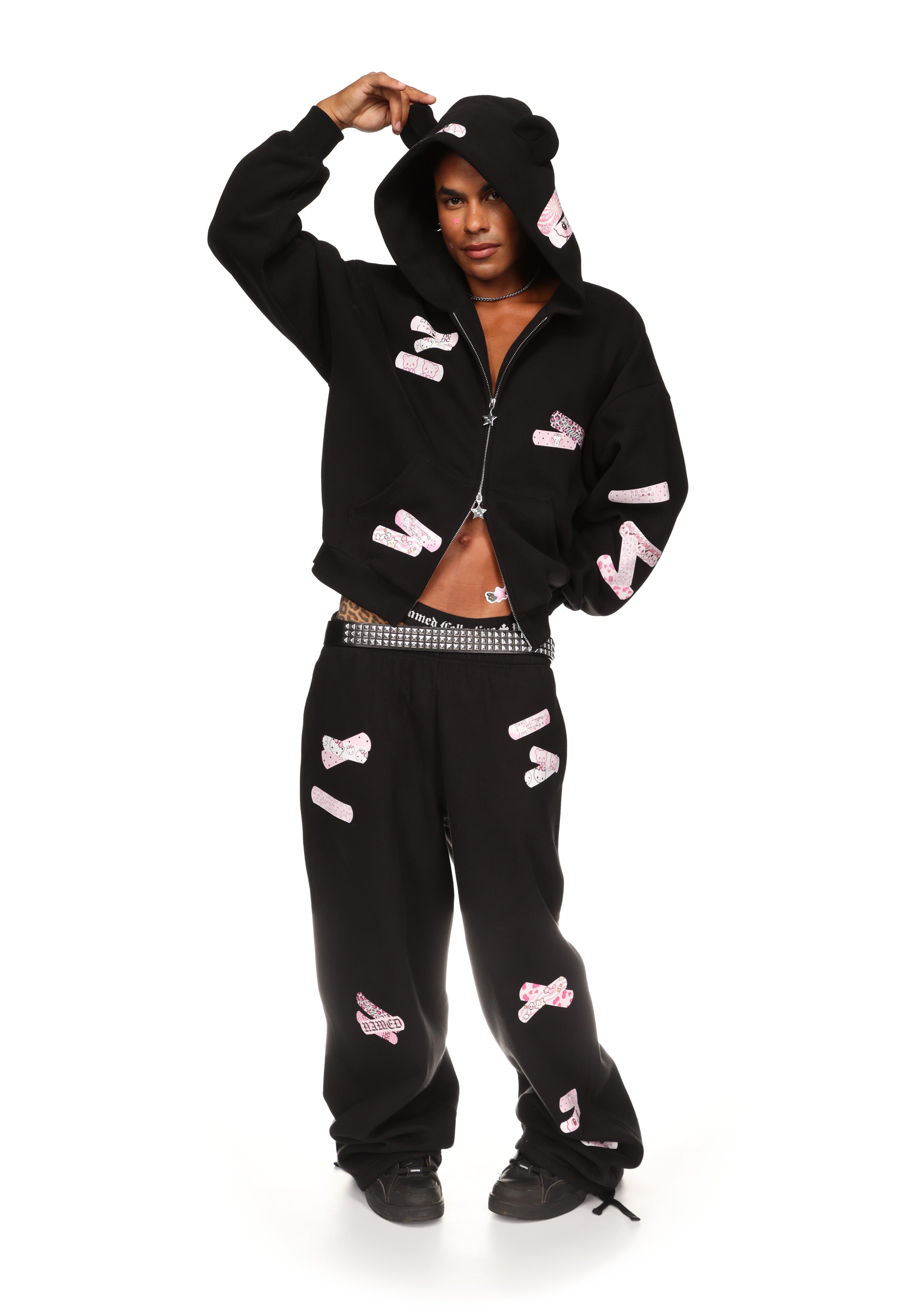 Stitch Teddy Zip Hoodie Black – NAMED COLLECTIVE®