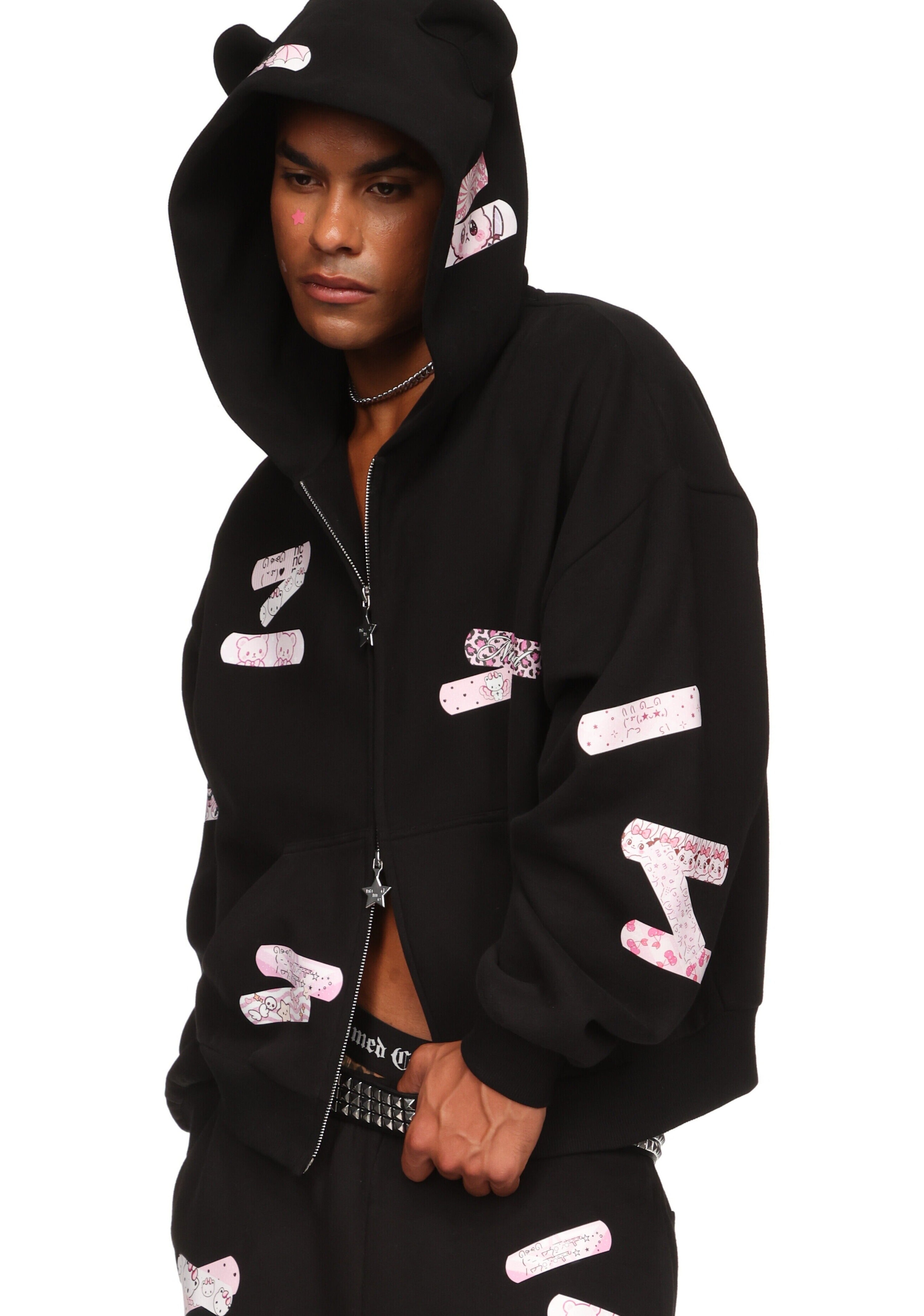 Stitch Teddy Zip Hoodie Black – NAMED COLLECTIVE®