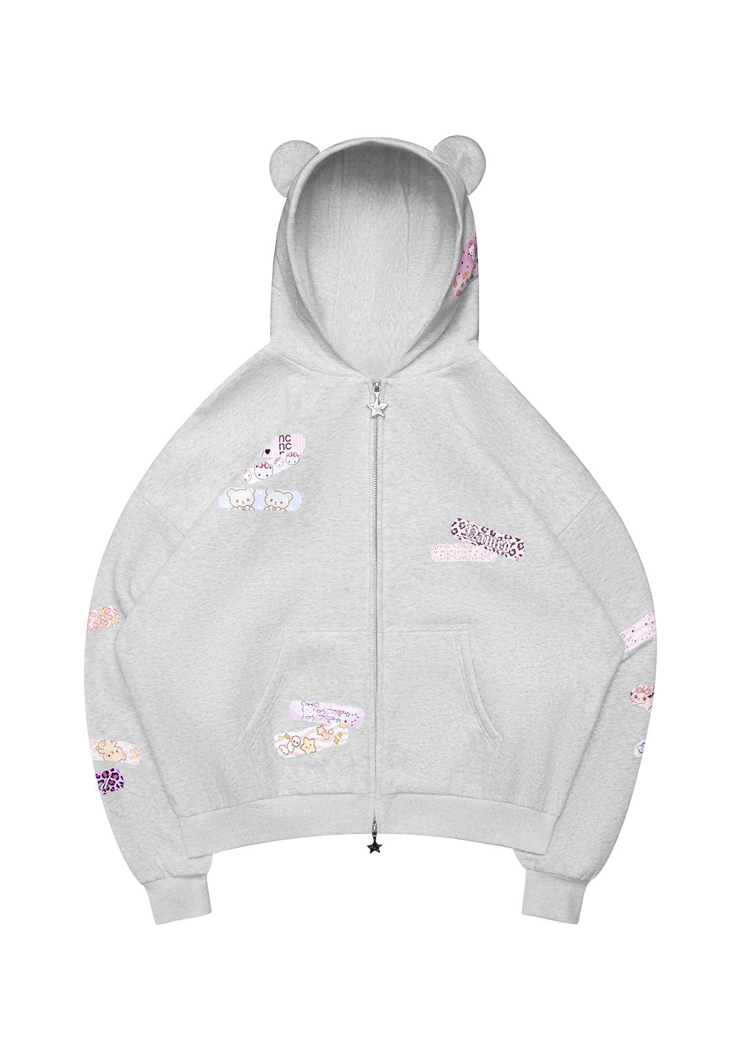 Stitch Teddy Zip Hoodie White Marl – NAMED COLLECTIVE®