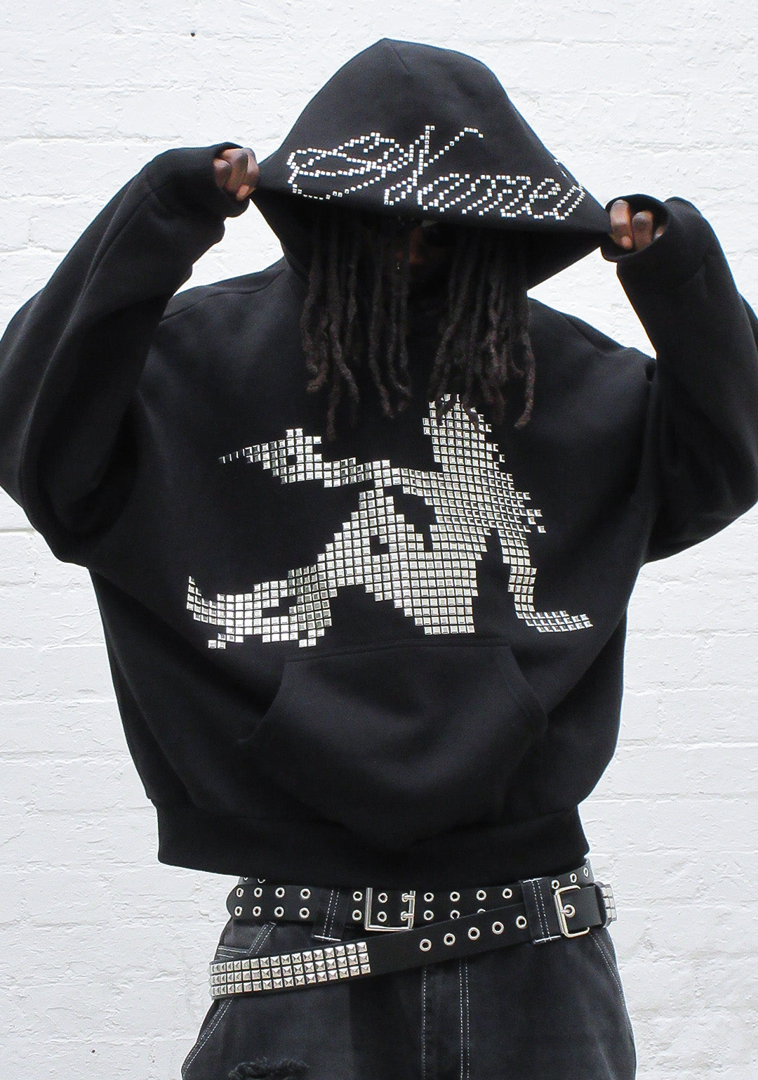 Strangers Studded Silhouette Pullover Hoodie Black – NAMED COLLECTIVE®