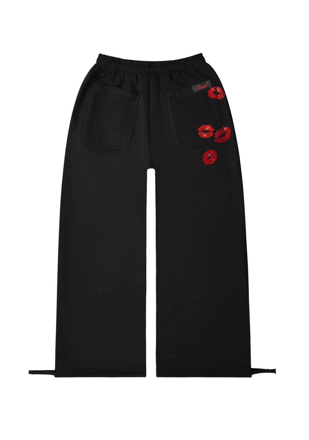 Tease Rhinestone Kiss Oversized Sweatpants Black – NAMED COLLECTIVE®