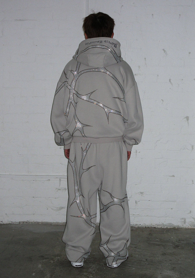 THORN RHINESTONE SWEATPANTS BONE