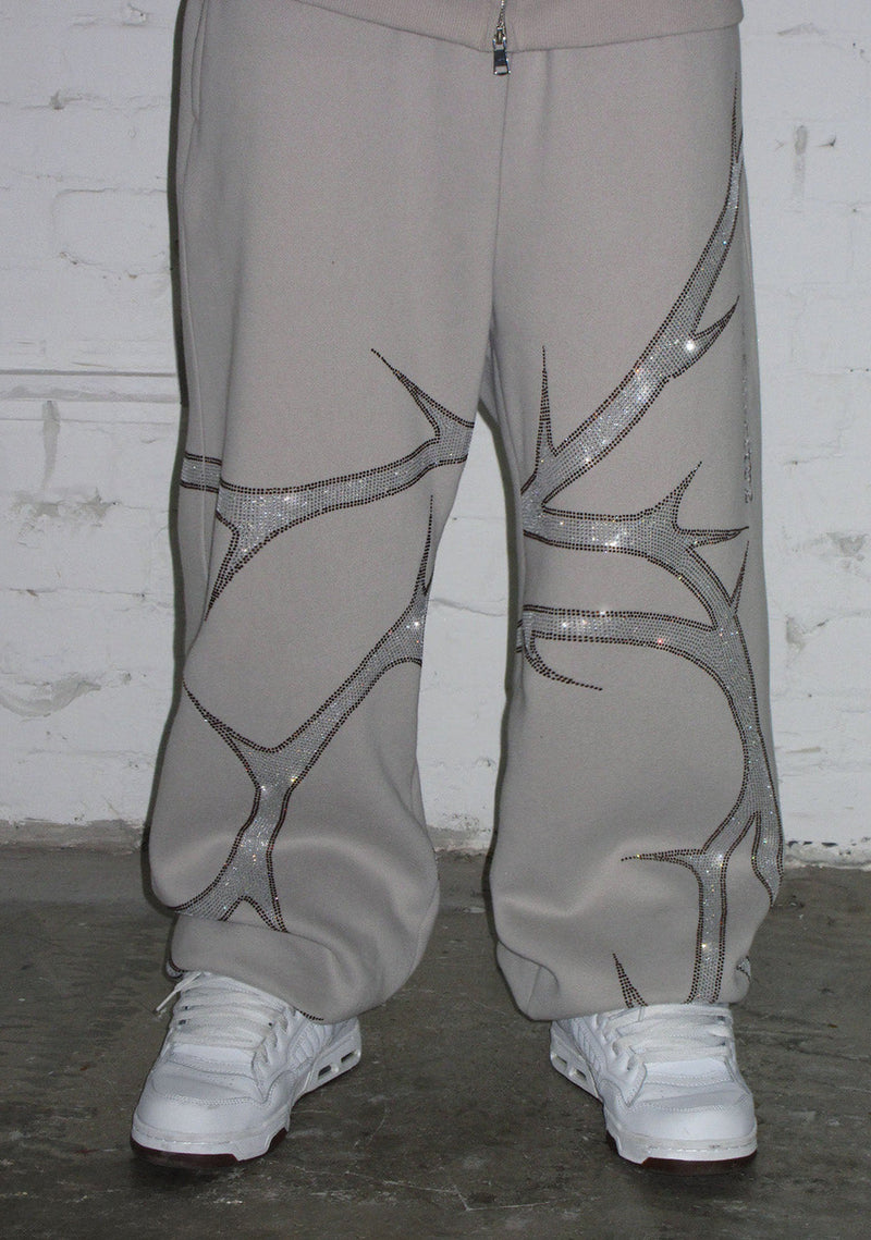 THORN RHINESTONE SWEATPANTS BONE