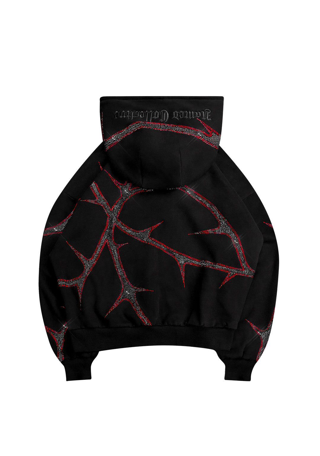 Thorn Rhinestone Zip Hoodie Black And Red – NAMED COLLECTIVE®