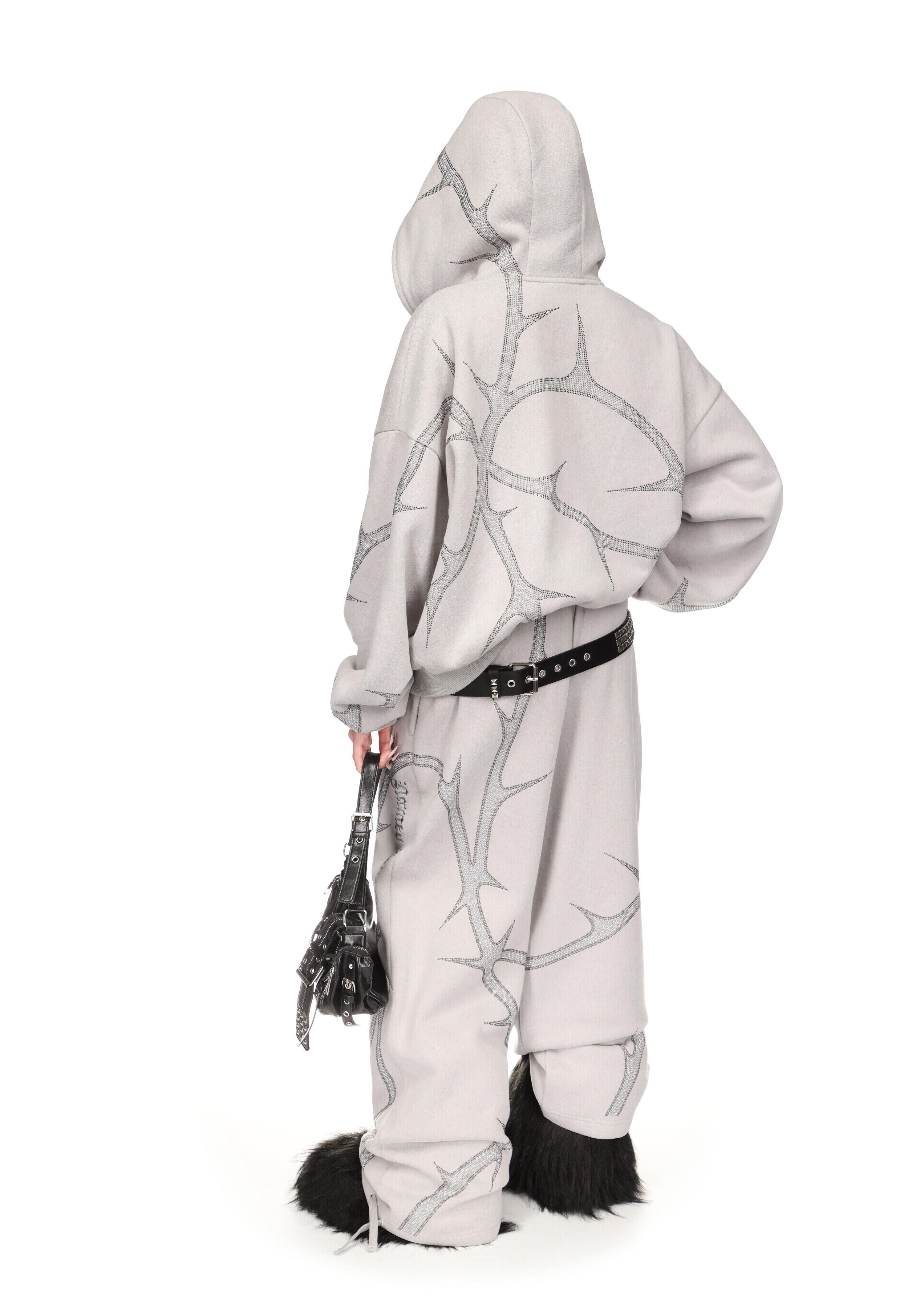 Thorn Studded Oversized Sweatpants Smoke Grey – NAMED COLLECTIVE®