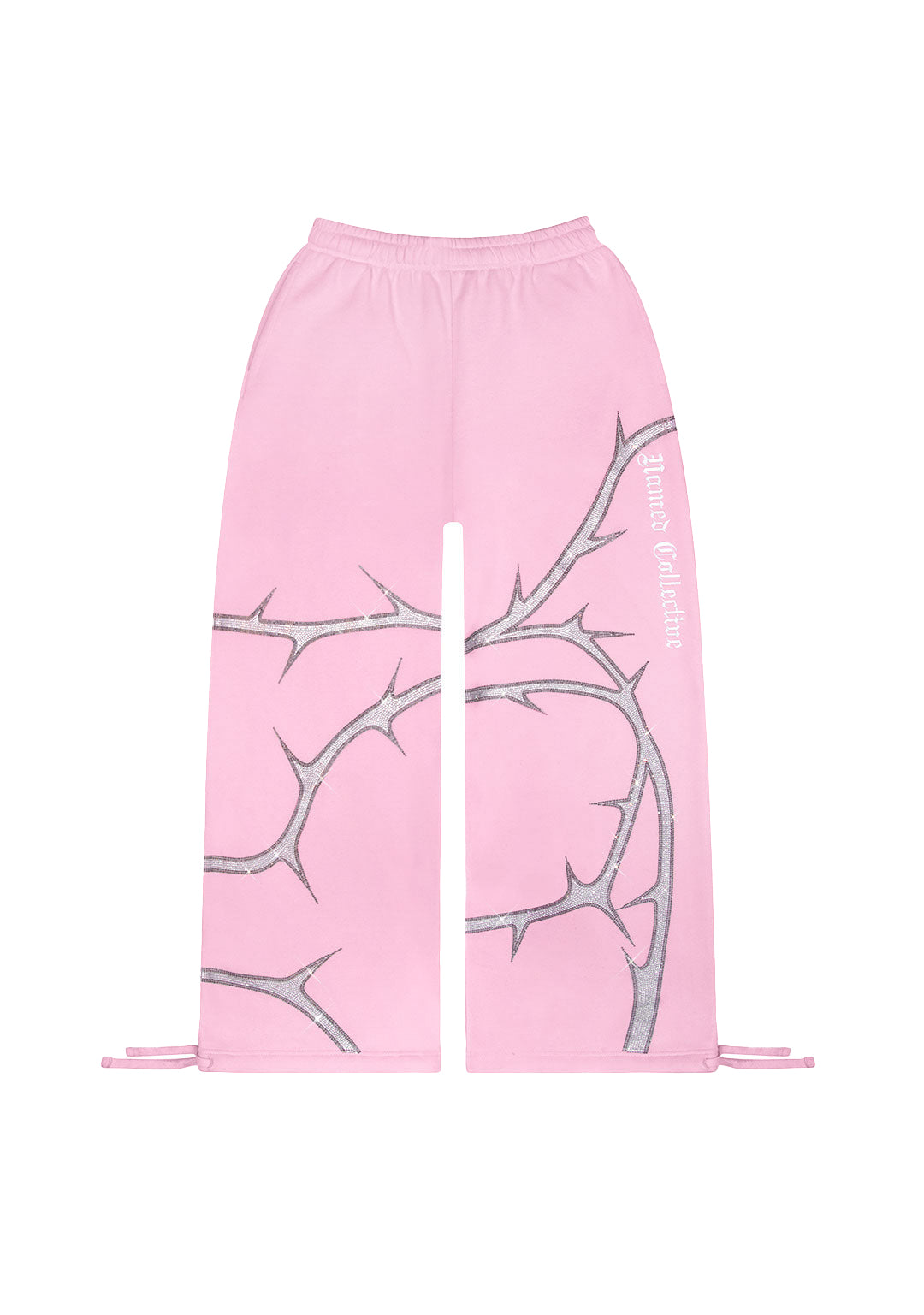 THORN RHINESTONE OVERSIZED SWEATPANTS BABY PINK