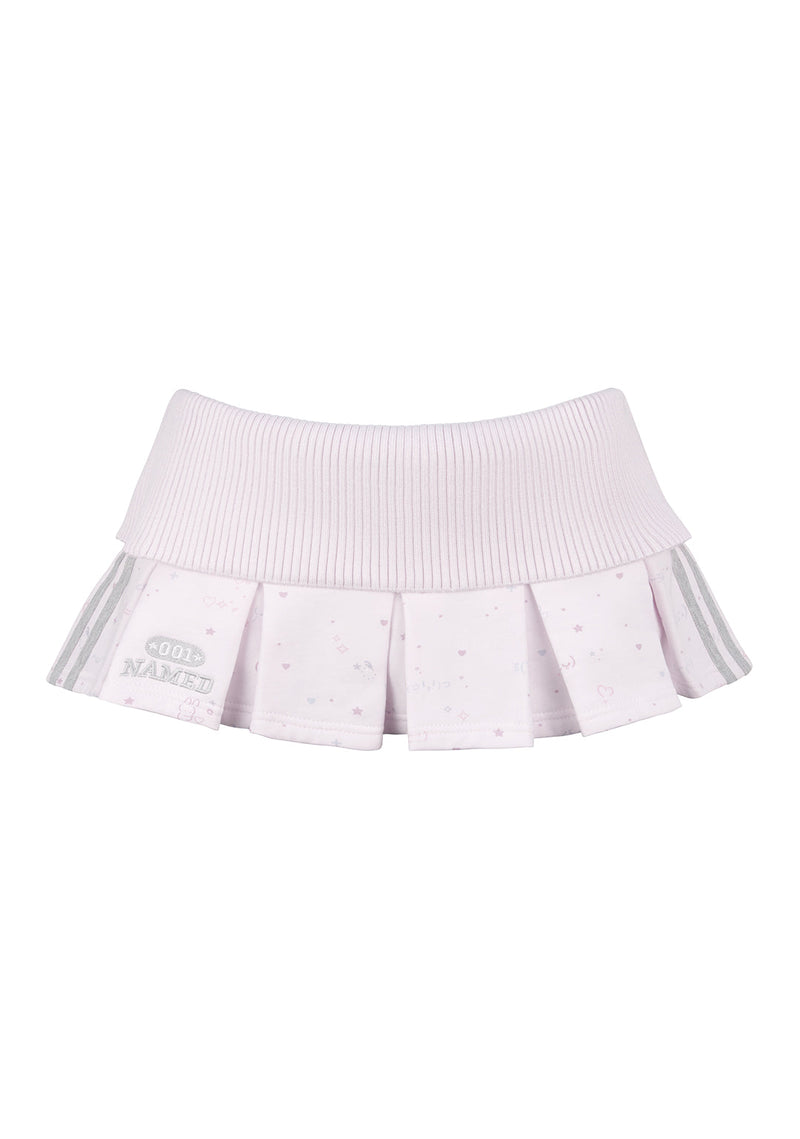 TREASURE PLEATED MINI SKIRT BABY PINK