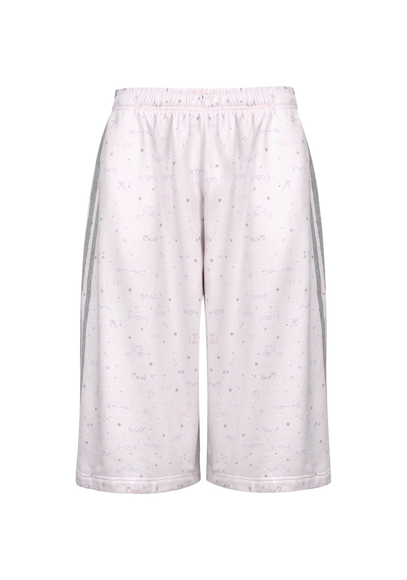 TREASURE SPORTY OVERSIZED SWEATSHORTS BABY PINK