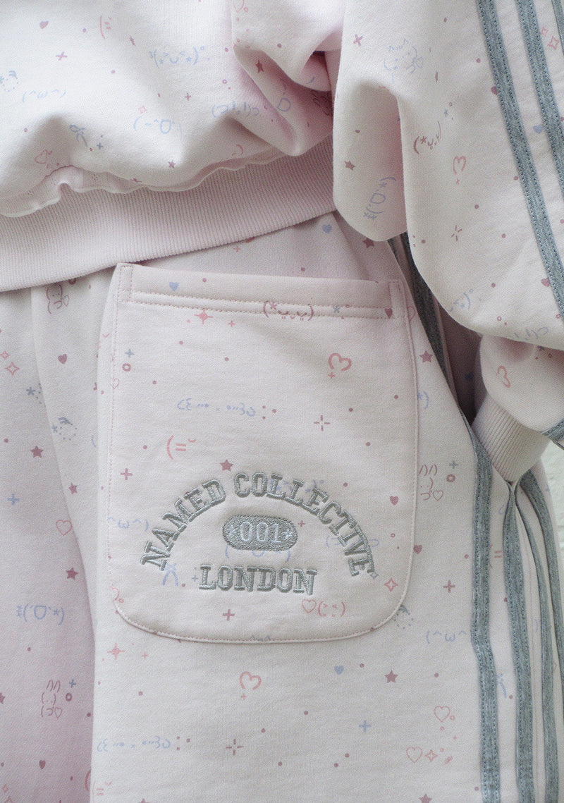 TREASURE SPORTY OVERSIZED SWEATSHORTS BABY PINK
