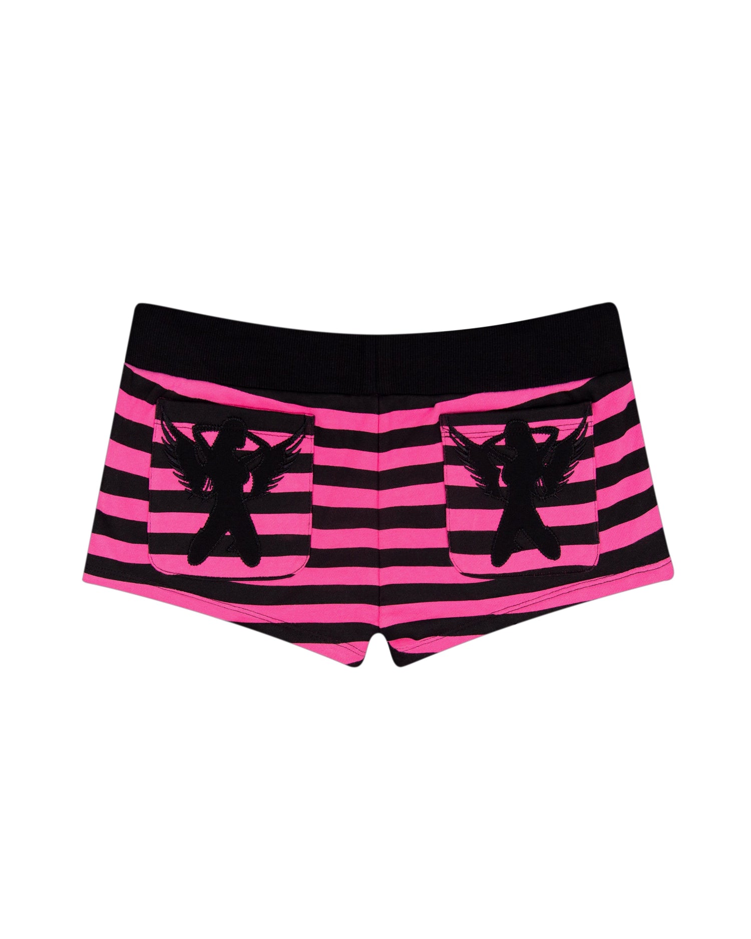 VICE RHINESTONE MICRO SHORTS HOT PINK STRIPE