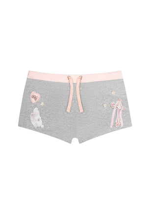 WHISPER MICRO HOTPANT SHORTS GREY MARL