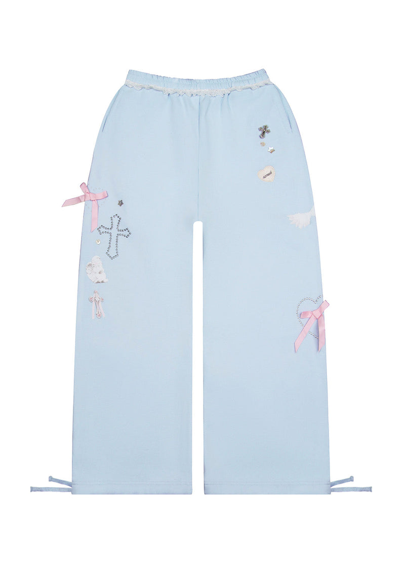 WHISPER OVERSIZED SWEATPANTS BABY BLUE