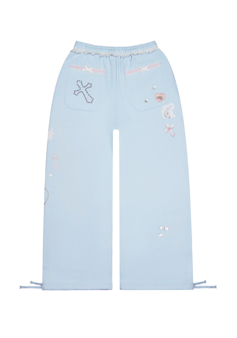 WHISPER OVERSIZED SWEATPANTS BABY BLUE