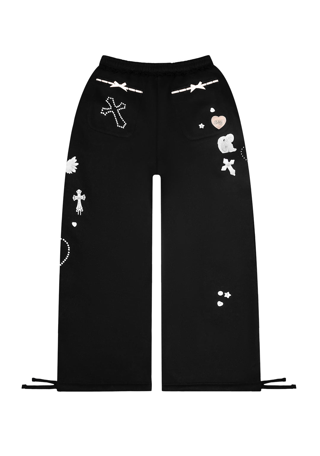 WHISPER OVERSIZED SWEATPANTS BLACK