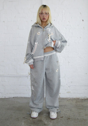 WHISPER OVERSIZED SWEATPANTS GREY MARL