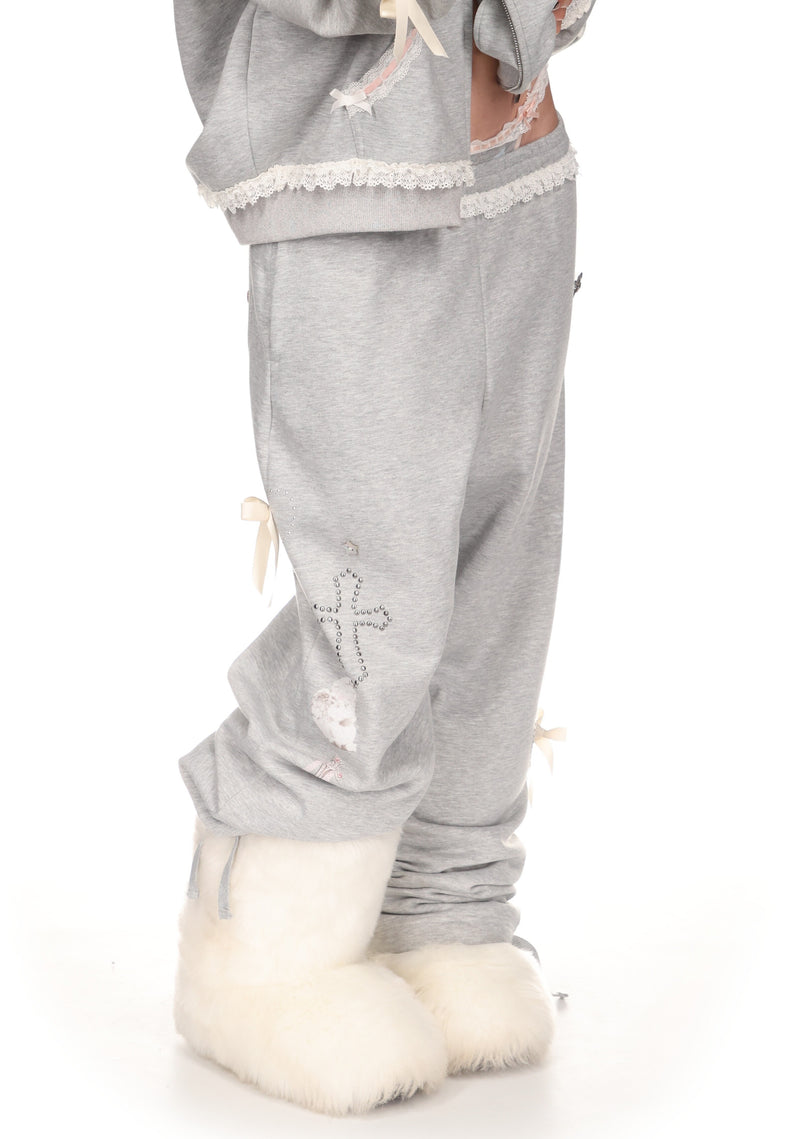 WHISPER OVERSIZED SWEATPANTS GREY MARL