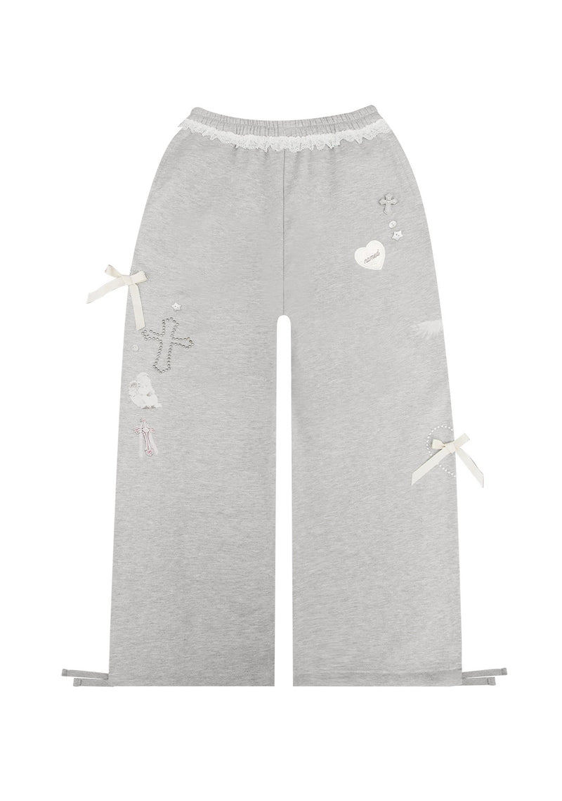 WHISPER OVERSIZED SWEATPANTS GREY MARL