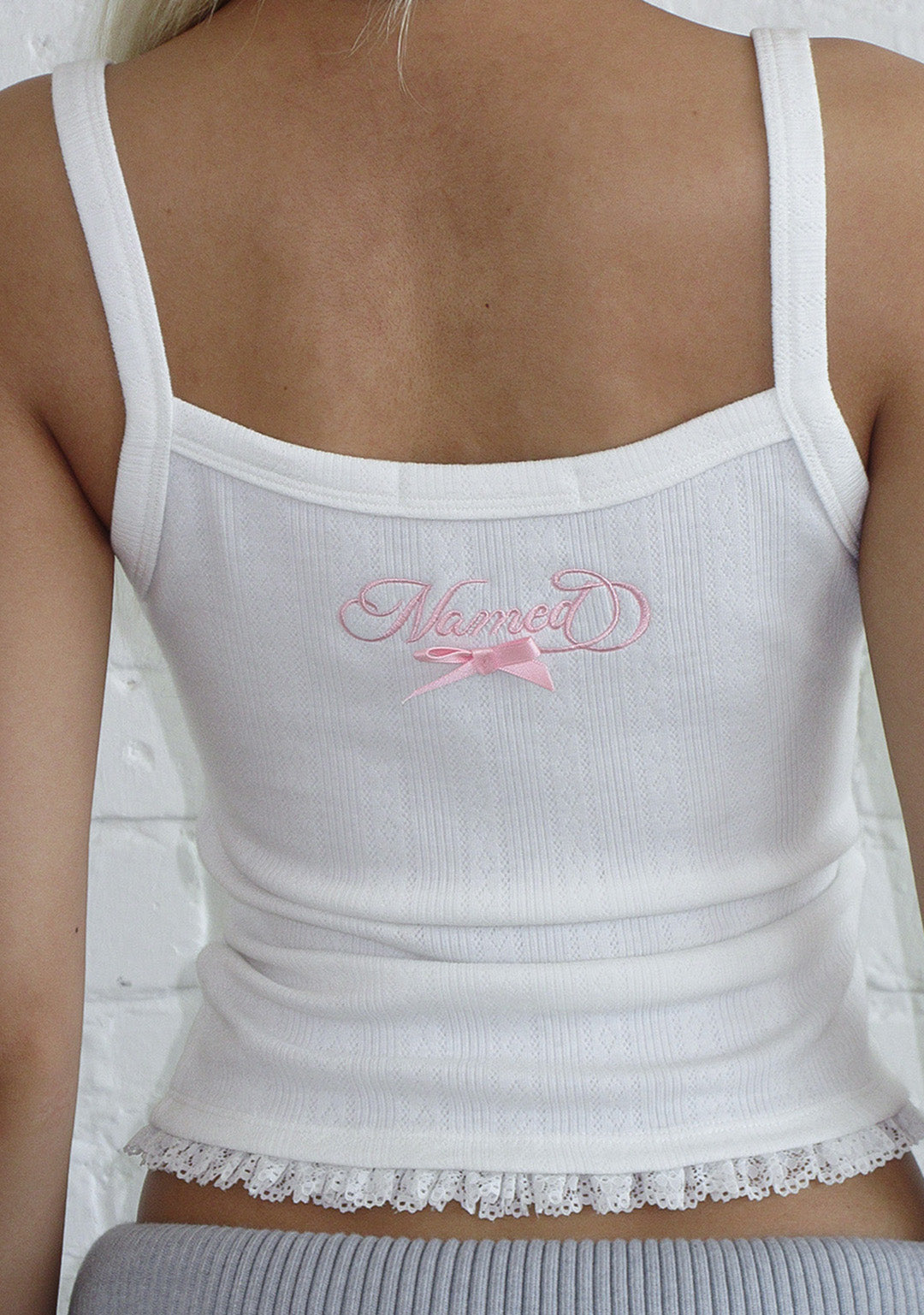 Whisper Ribbon Cami Tank White – NAMED COLLECTIVE®