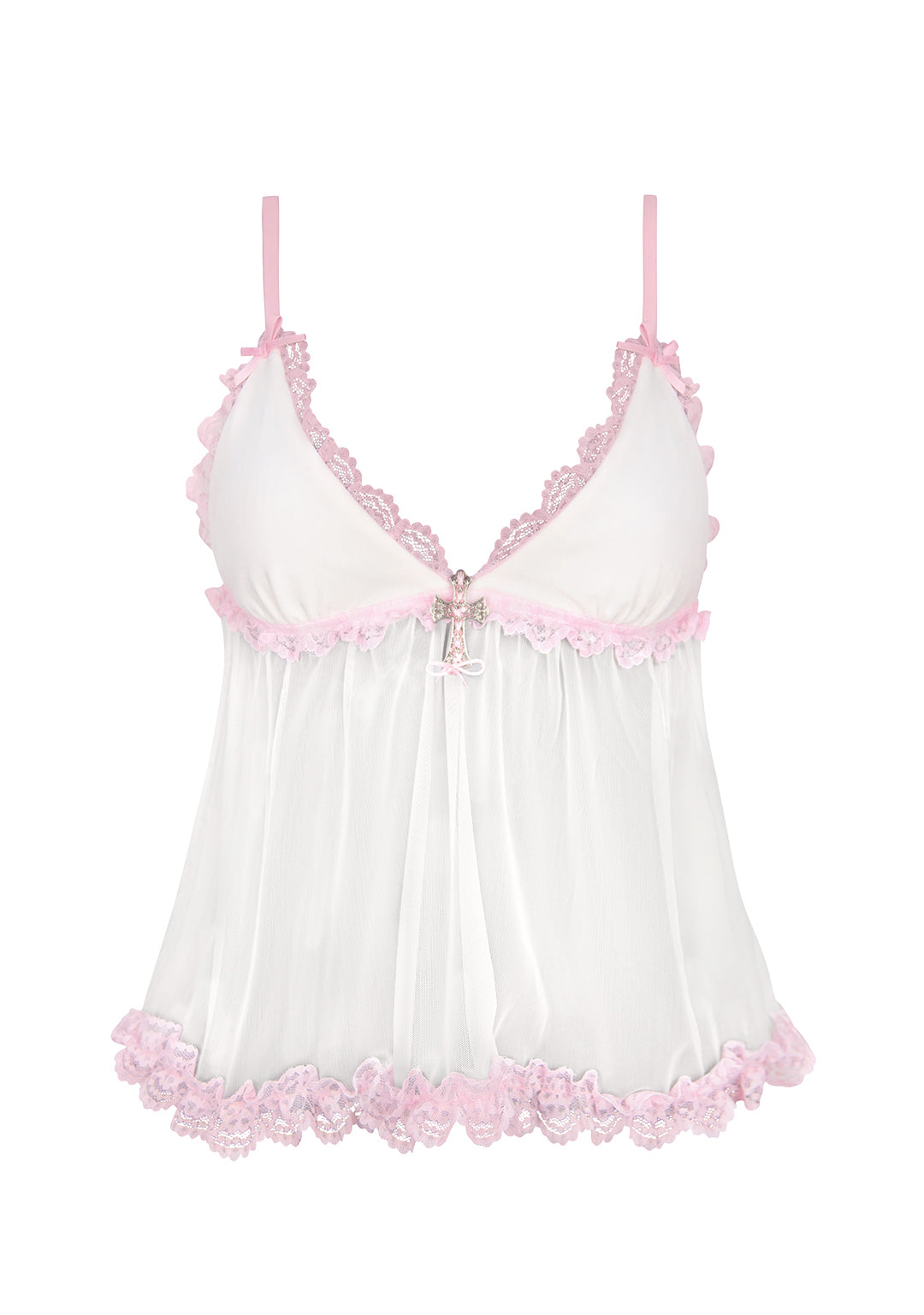 Whisper Sheer Mesh Cami Top White – NAMED COLLECTIVE®