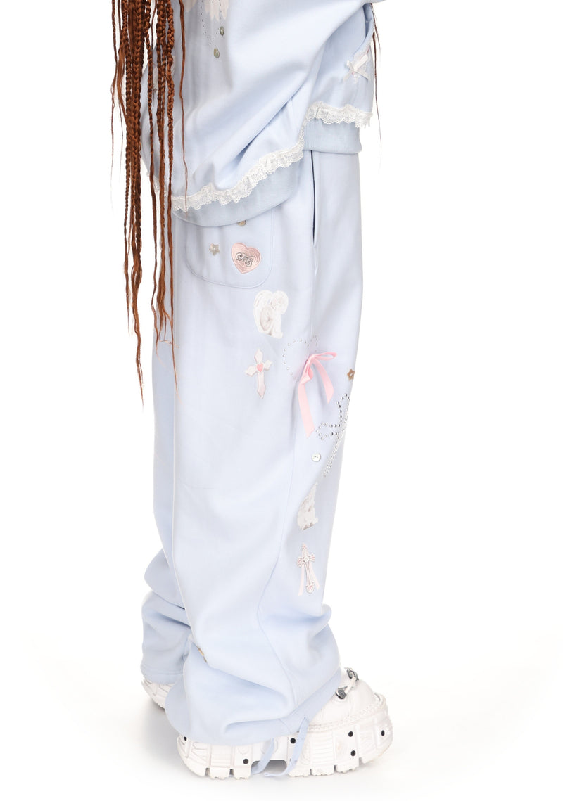 WHISPER OVERSIZED SWEATPANTS BABY BLUE