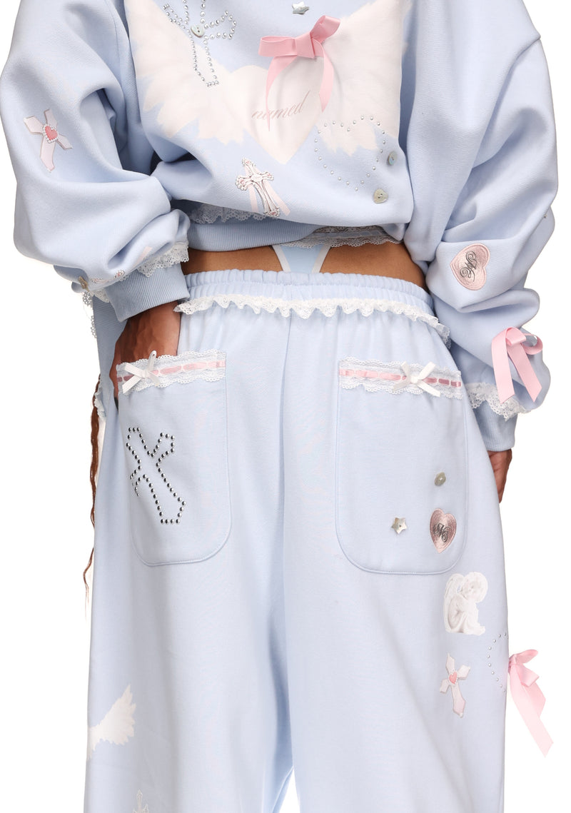 WHISPER OVERSIZED SWEATPANTS BABY BLUE