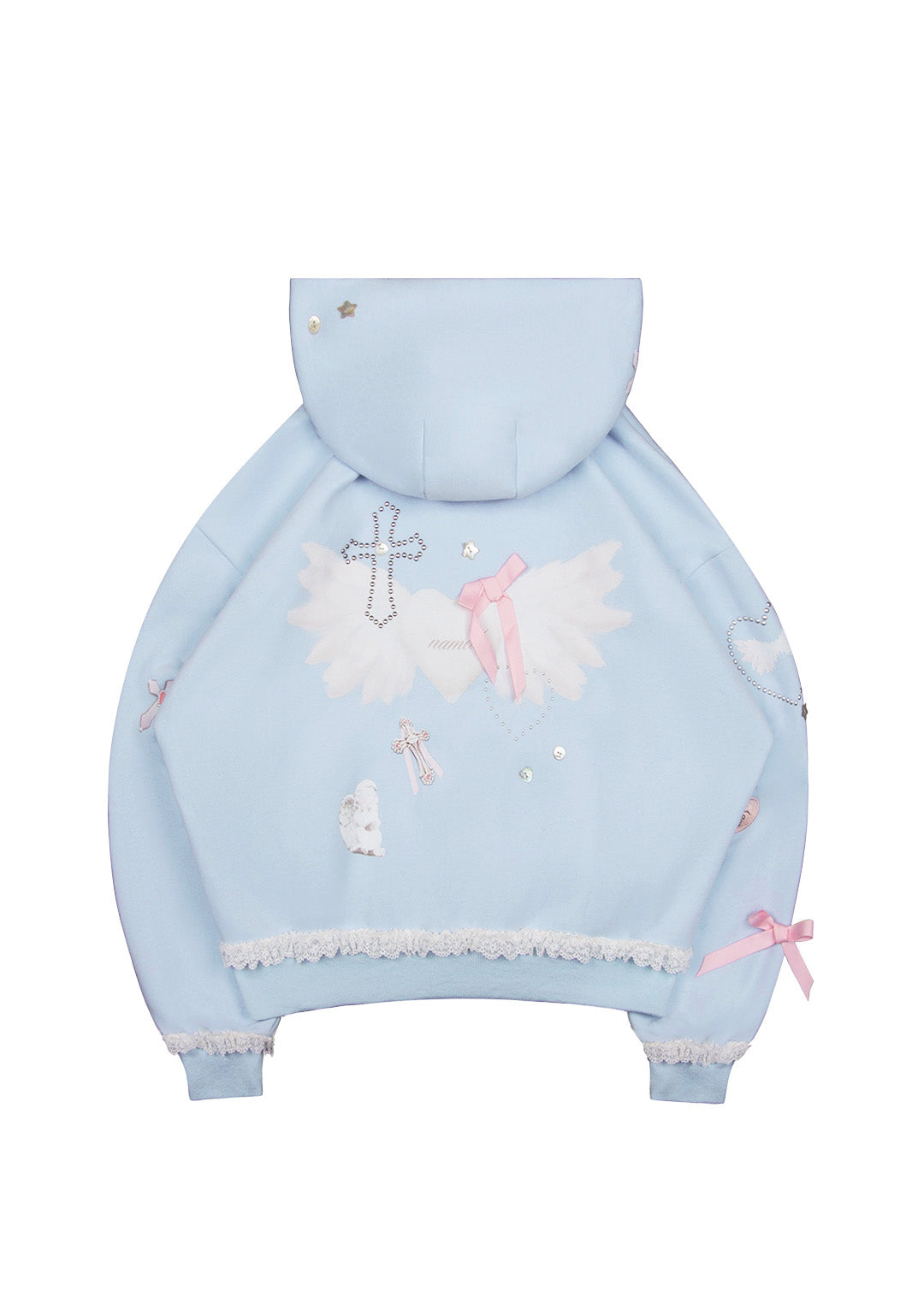 WHISPER ZIP HOODIE BABY BLUE