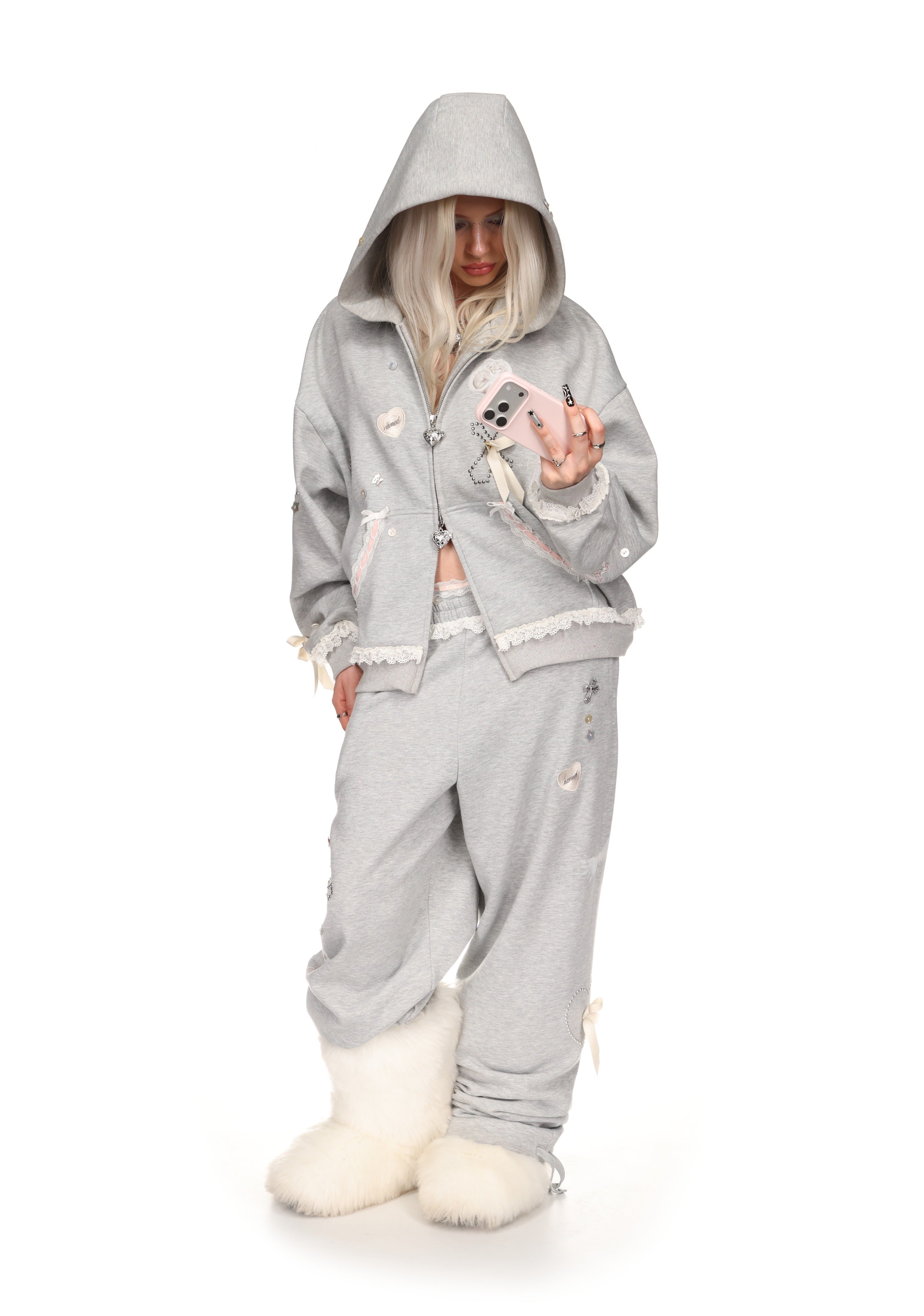 Whisper Zip Hoodie Grey Marl – NAMED COLLECTIVE®