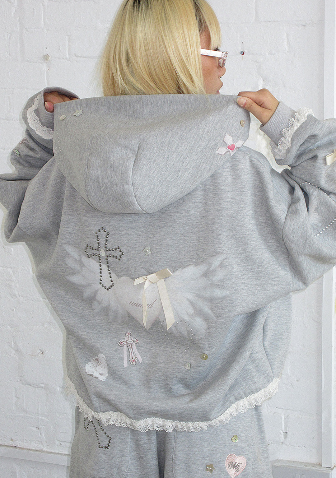 WHISPER ZIP HOODIE GREY MARL